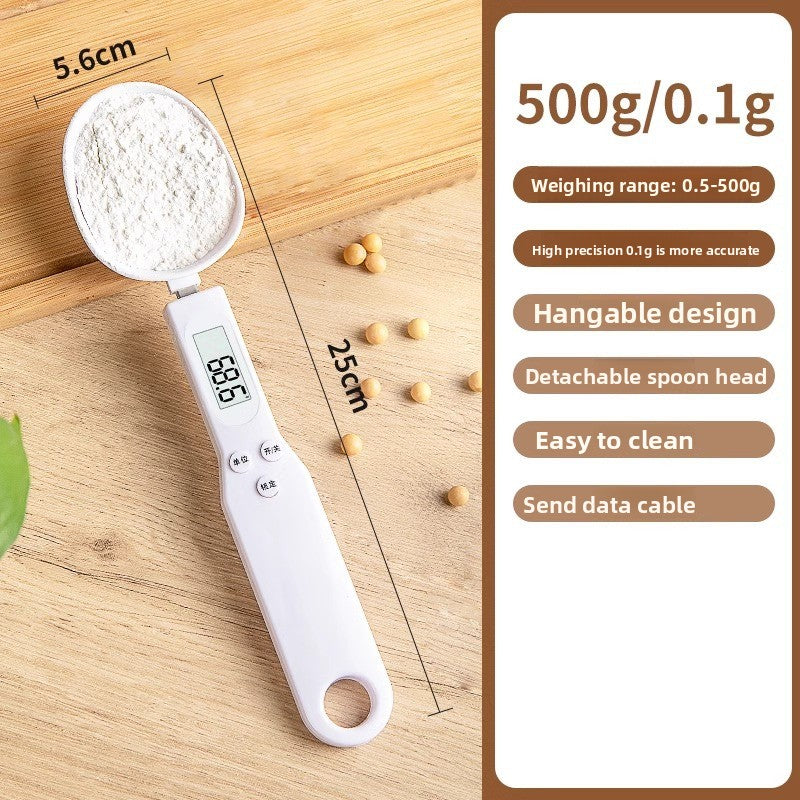 Electronic Kitchen Food Scale with Spoon Gram Weighing
